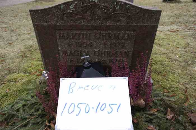 Grave number: 2 3  1050-1051