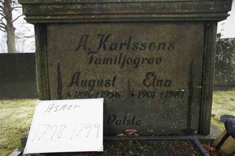 Grave number: 1 F  1798-1799