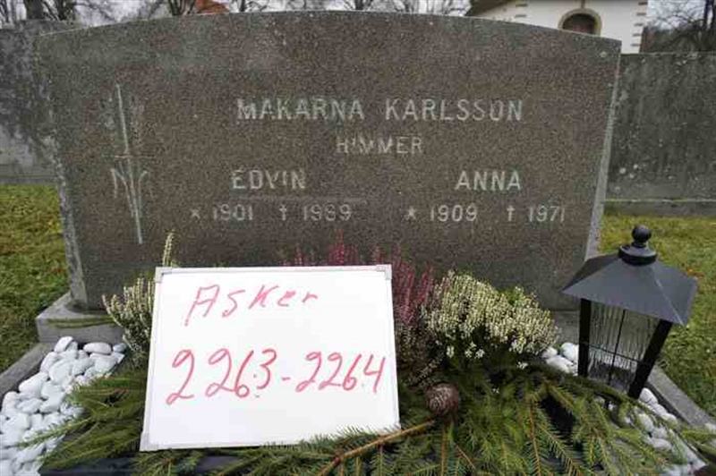 Grave number: 1 G  2263-2264