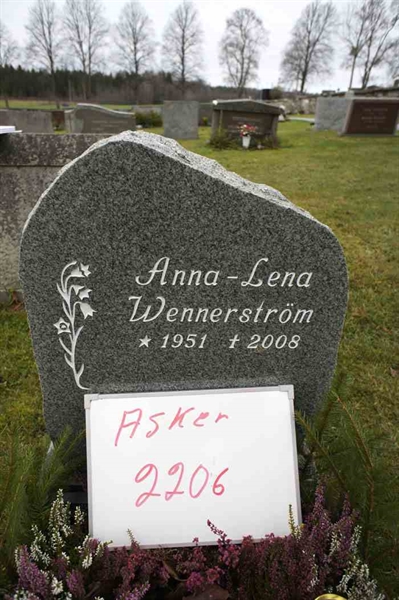 Grave number: 1 G  2206