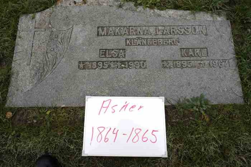 Grave number: 1 F  1864-1865