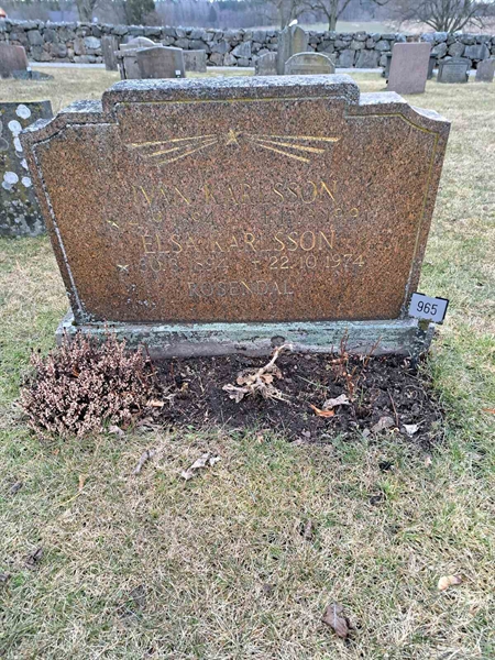 Grave number: KG A   965, 966