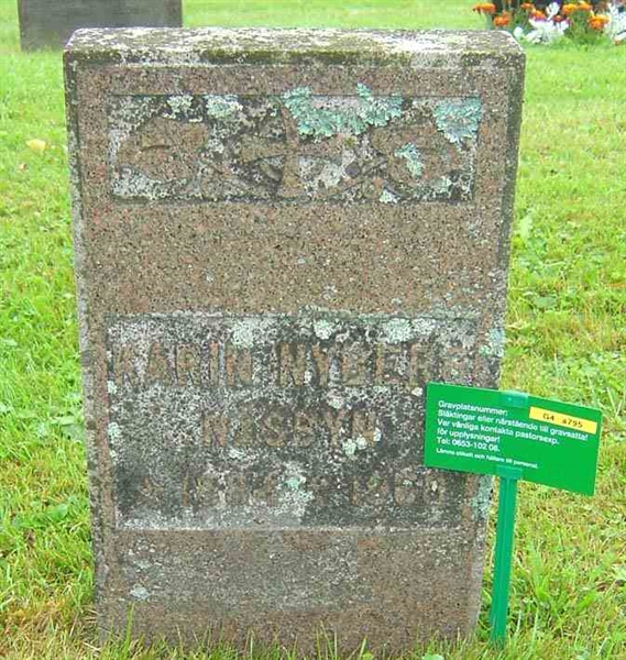 Grave number: D G 4   795a