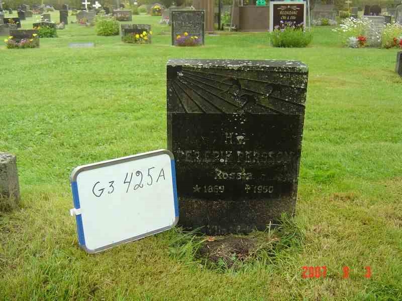 Grave number: D G 3   425a