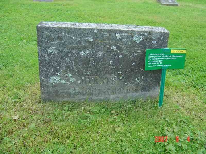 Grave number: D G 3   414a