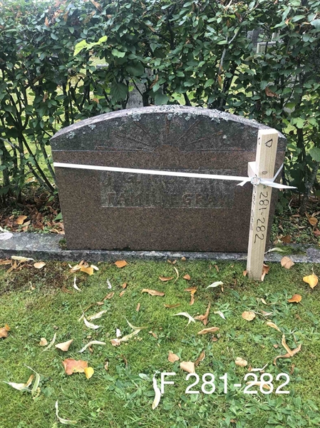 Grave number: AK F   281, 282