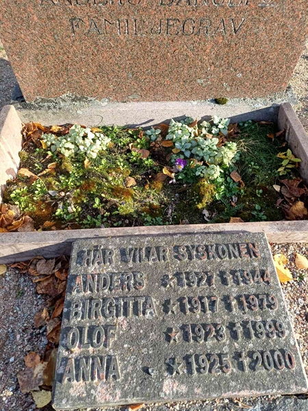 Grave number: JÄ 1 A 1352, 1353, 1354