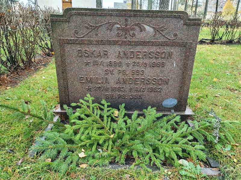 Grave number: SK A5   651