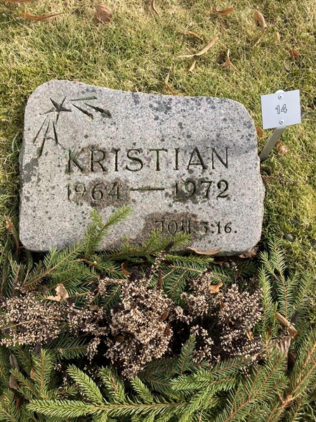 Grave number: Ö GK Å    14