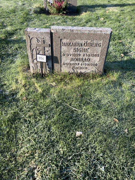 Grave number: 1 NB    54