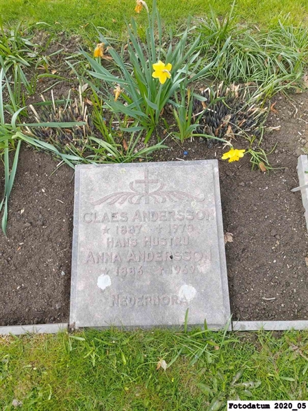 Grave number: 1 H F    72