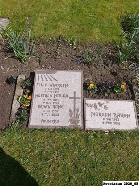 Grave number: 1 H F    38