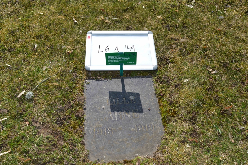Grave number: LG A   149