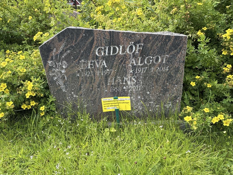 Grave number: SÄ NYA   282-283