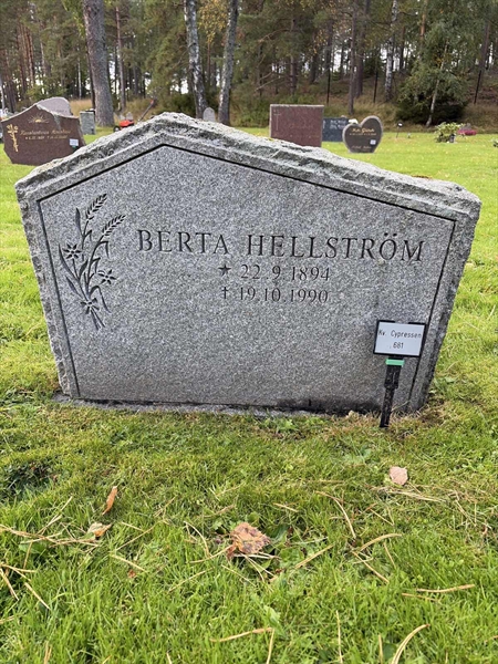 Grave number: 2 C   681