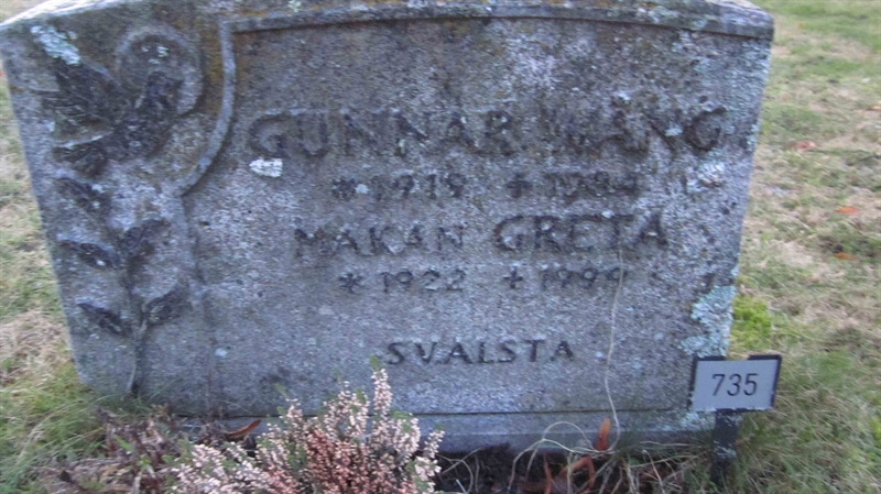 Grave number: KG B   735, 736
