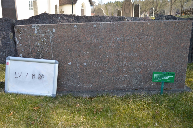Grave number: LV A    19, 20
