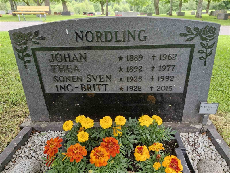 Grave number: GR JO   215